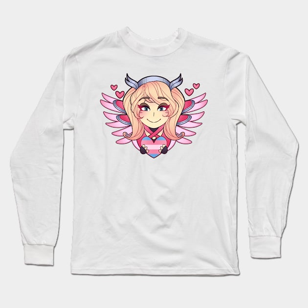 Pink Mercy Trans Pride Long Sleeve T-Shirt by danirc_art